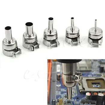 

5Pcs Universal Heat Gun Resisting Nozzles Heat Air Guns Silver 45x24mm