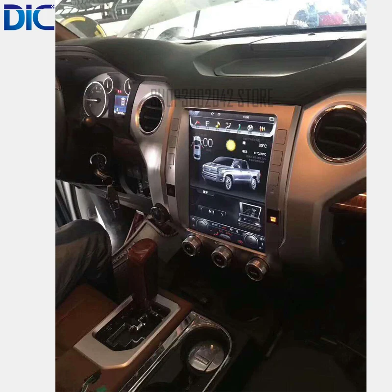 Top DLC Android vertical screen 6.0 navigation video player GPS multifunction canbus video For toyota tundra 2014-2017 2