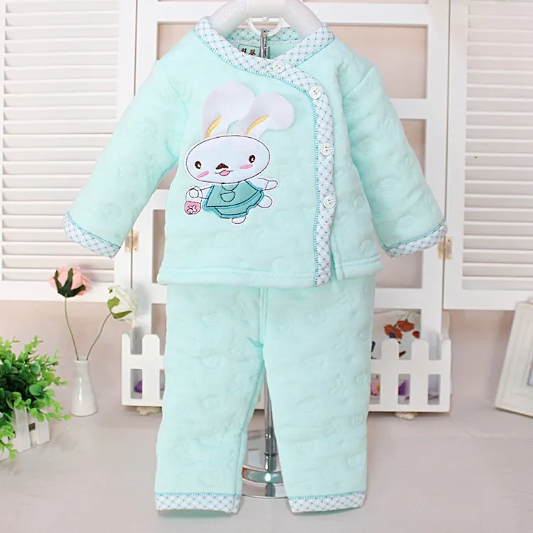 Зимняя одежда для новорожденных, Комплект белья для малышей, хлопок, Комплект белья для малышей