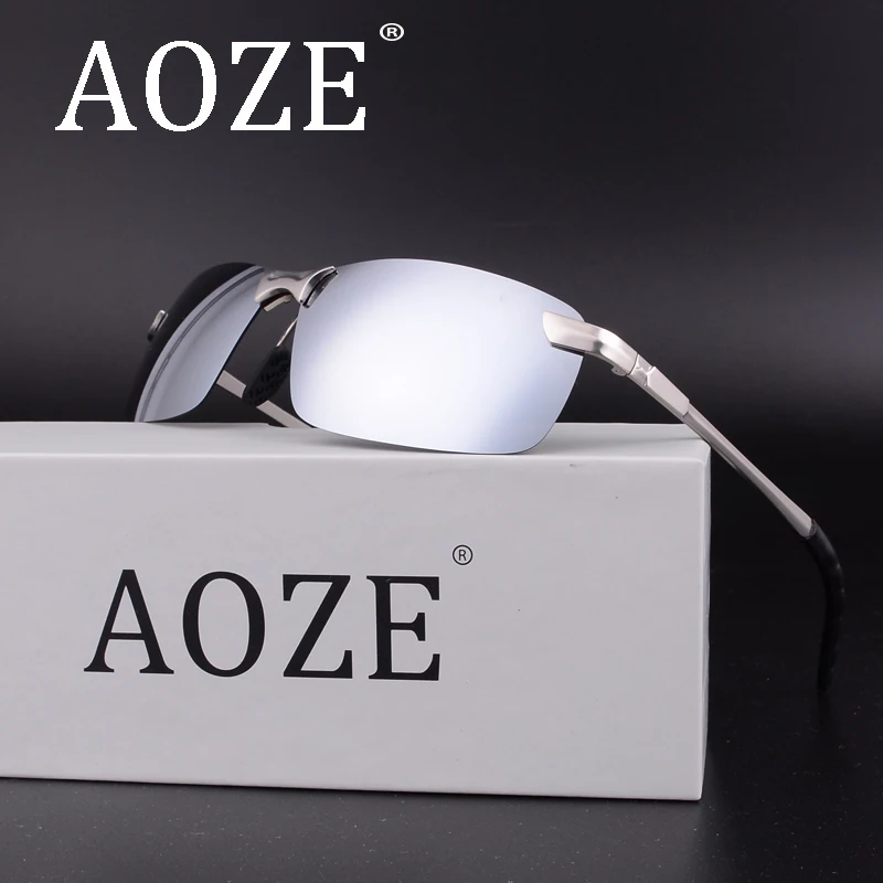 AOZE открытый поляризационные солнцезащитные очки для женщин для мужчин брендовая дизайнерская обувь классический металлические солнцезащитные очки