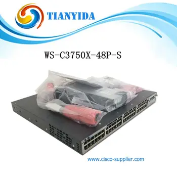 Billig Neue Versiegelt WS-C3750X-48P-S Catalyst C3750X 48 Port PoE Gigabit Ethernet Switch Kostenloser Versand