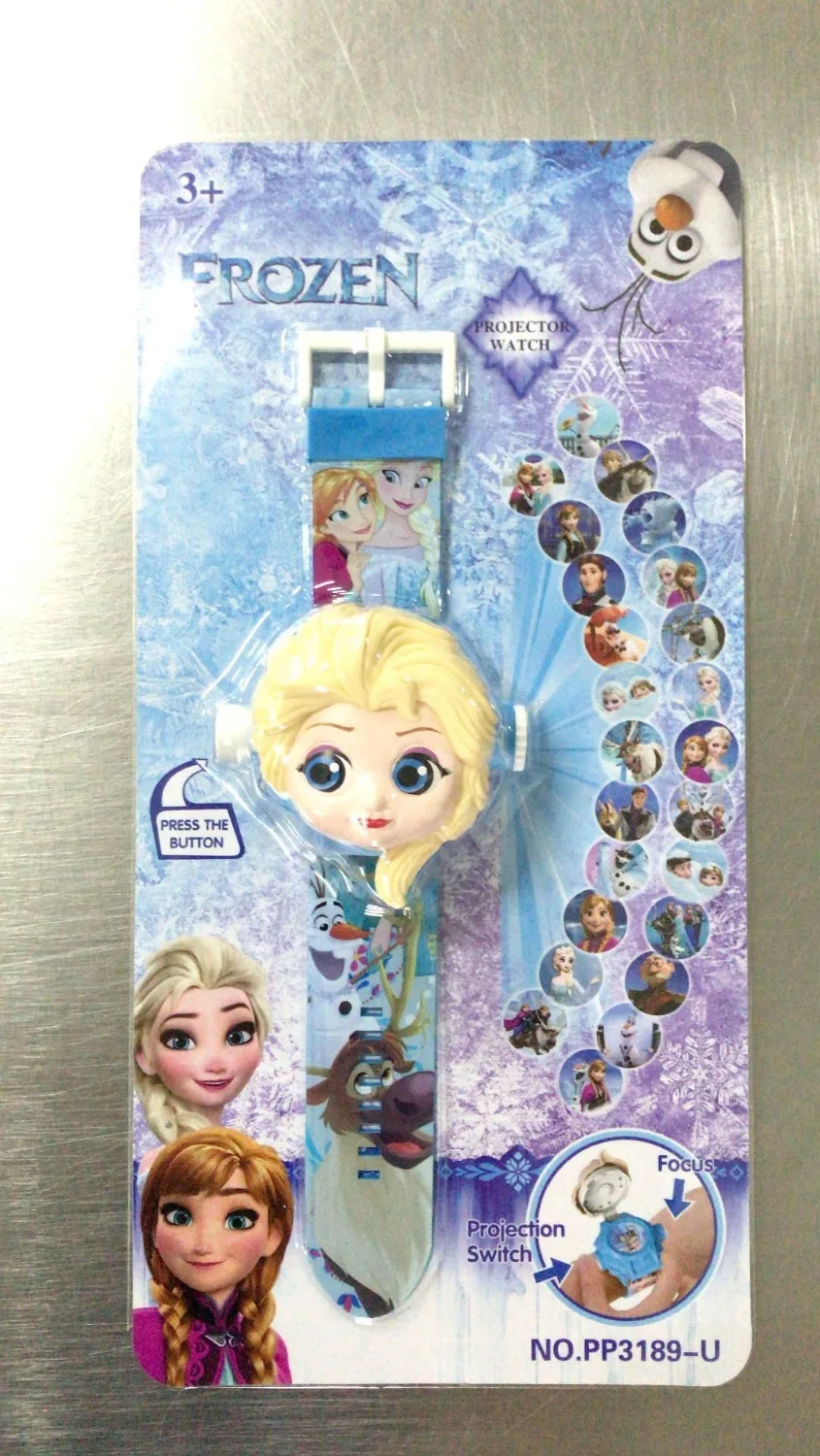 Дисней Принцесса Дети 3D проекционные часы мальчик девочка подарок Электронная игрушка 24 картина проекция студента замороженная Эльза