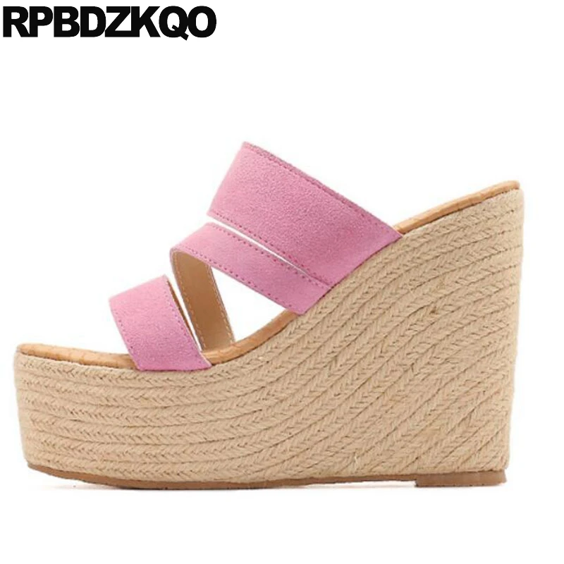 

Bowtie Bow Shoes Espadrilles Gladiator Slides Women Wedge Platform Sandals High Heels Slippers Sexy Toe Ring Fetish Pumps Rope