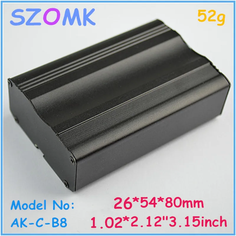 

1 pc, 26*54*80mm hot selling szomk amplifier distribution box diy aluminum box project case pcb aluminum enclosure project box