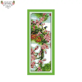 

Joy Sunday H609 14CT 11CT Counted and Stamped Home Decoration The Plum Blossom Flowers Needlework Embroidery Cross Stitch kits