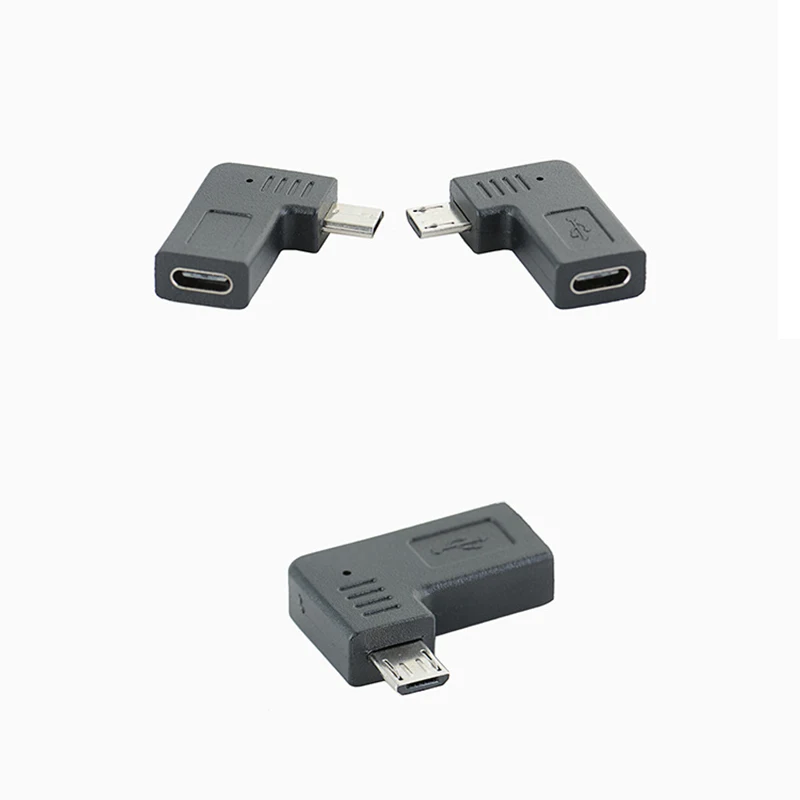 Переходник L образный с Type C на Micro USB переходник под углом 90 градусов правым и