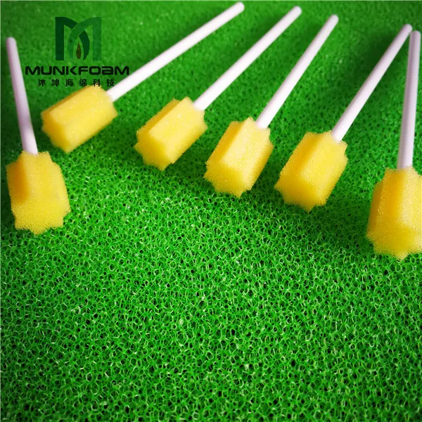 50pcs Medical sponge stick child oral care swab baby mouth cleaning