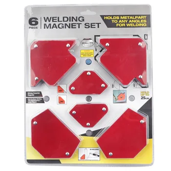 

New Arrive 6Pc Mini Triangle Welding Positioner Magnetic Fixed Angle Soldering Locator Tools Without Switch Welding Accessories