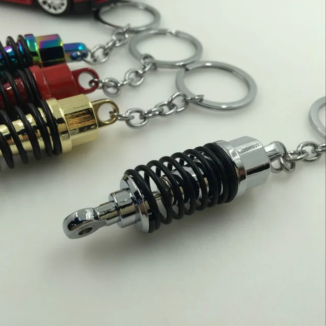 10pcs/lot shock absorber keychain key ring coilover damper key chain