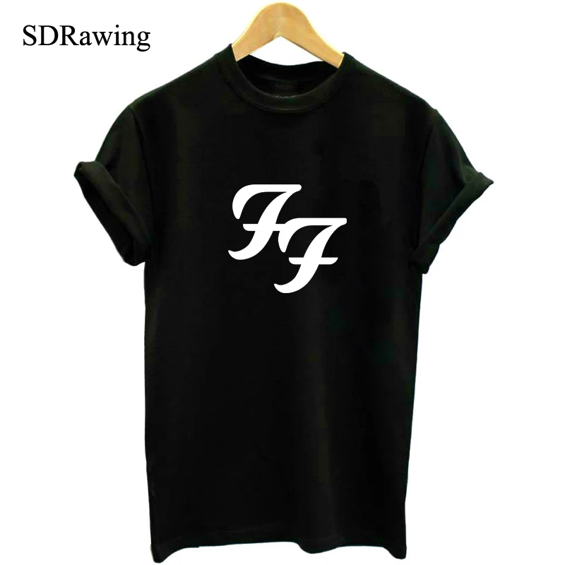 

Men Fashion T Shirt Foo Fighters T-Shirt brand Glamor Best Rock Album loose sitcoms female women woman sports T shirts
