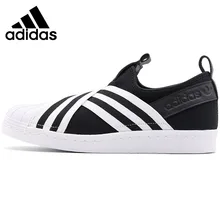 Новое поступление Adidas оригиналы SUPERSTAR SLIPON W Для женщин Скейтбординг спортивная обувь