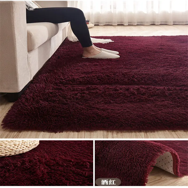 

Free shipping 300 x 400cm Thickened washed silk hair non-slip carpet living room rug coffee table blanket bedroom yoga mat