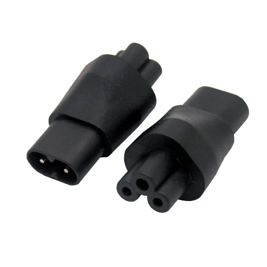 Адаптер питания IEC 3Pin мама к 2Pin папа 320 C6 C8 адаптер C7 C5 2-контактный | Электроника