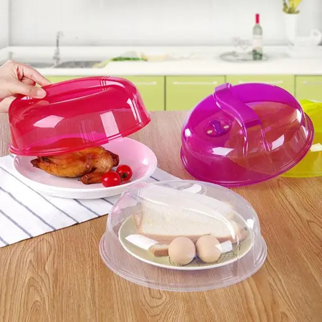Reusable Plastic Food Cover Microwave Oven Oil Cap Heated Sealed Reusable Plastic Food Cover Microwave Oven Oil Cap Heated Sealed Multifunctional Dish Dishes Dust
