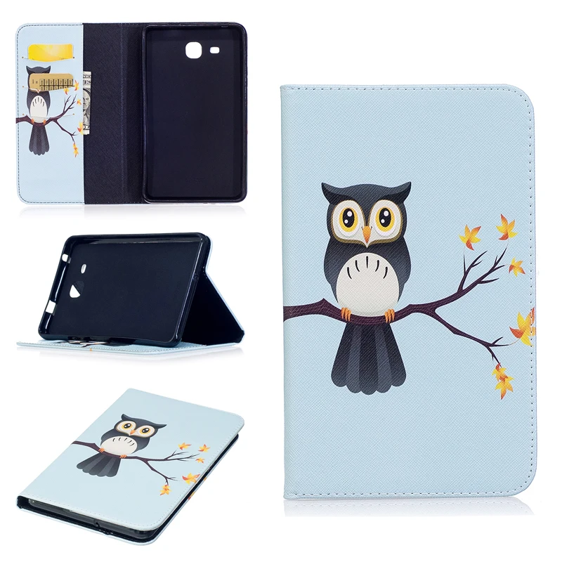 

Colored Drawing PU Leather Tablet PC Cases with Kickstand For Samsung Galaxy Tab A 7.0 T280/T285 Tablet Cases with Card Holders