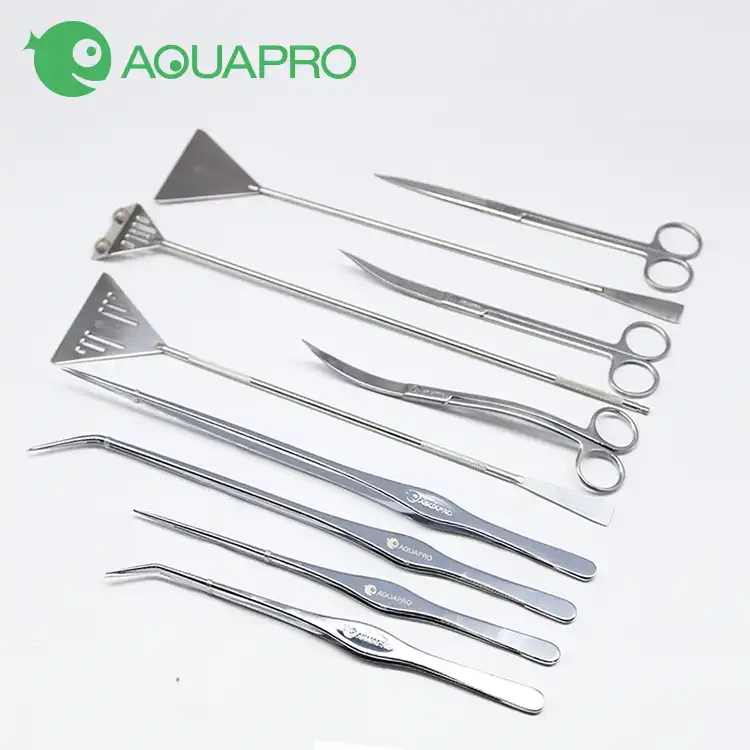 Aquapro ステンレス鋼はさみピンセット 45 センチメートル 33 センチメートル 25 センチメートル藻類きれいな砂こすりメンテナンスツール水植物タンクエイダ品質 Clean Algas Ada Sand Aliexpress