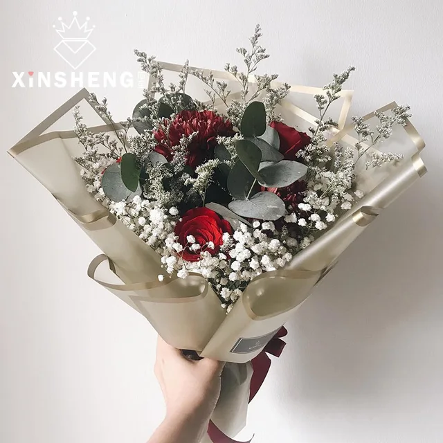 Ramo de flores de papel coreano para envolver regalos, Material de embalaje  de tienda Floral, 20 unidades por lote - AliExpress