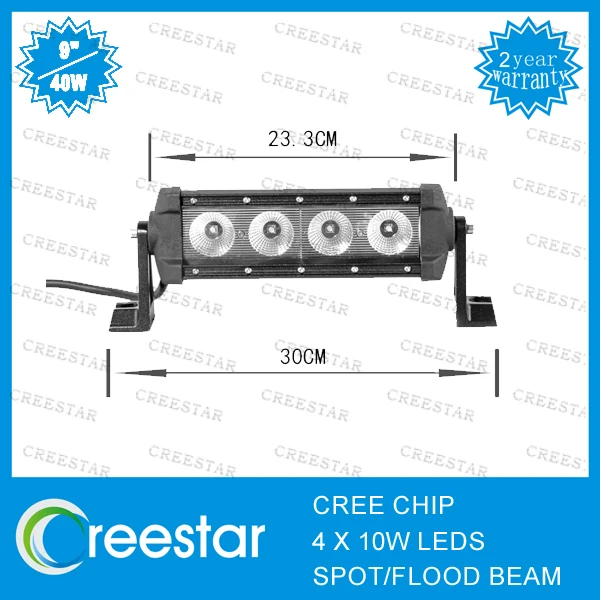 

Free shipping 4pcs 9Inch 40W CREE Spot Flood Led Work Light Bar Driving 4WD Off road 4x4 VS 18W/36W