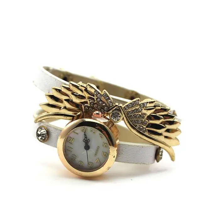 DDU-Fashion New Women's Quartz Watches Rhinestone Metal Wings Adjustable Wristwatch Bracelet Best Gift | Наручные часы