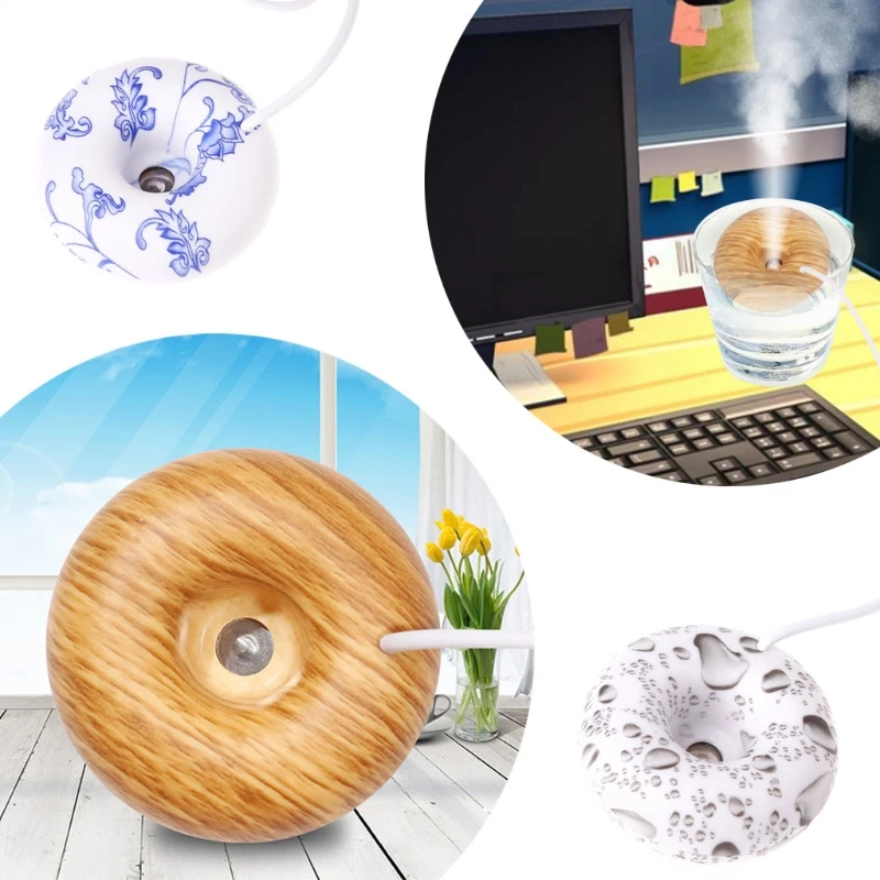 

Mini Portable Donuts USB Air Humidifier Purifier Floats Aroma Diffuser Steam