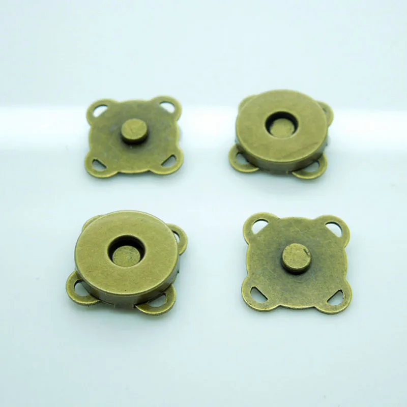 

50Sets Bronze Magnetic Snaps Bag Purse Clasp Button,Sew-on magnetic clasp Metal Button Fastener Sewing Craft 14mm A00498