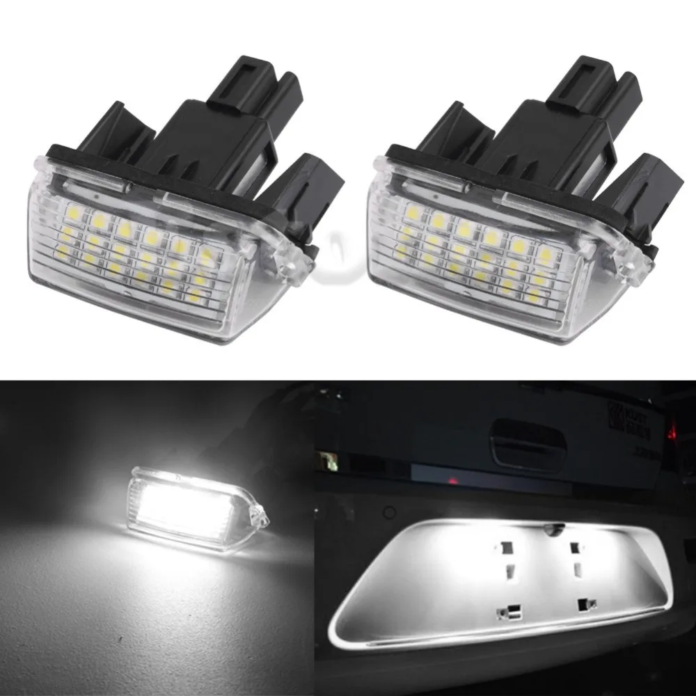 

2Pcs 18-SMD LED Xenon License Plate Light Car-styling For Toyota CAMRY 2012-2015 New
