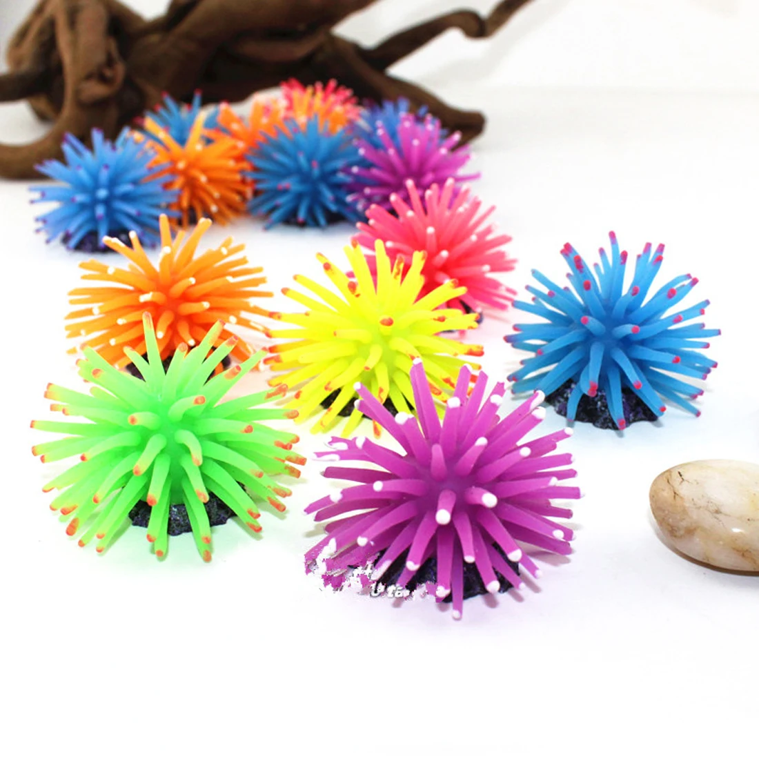 

Aquarium Water Grass Artificial Silicone Landscaping Sea Anemone Fish Tank Coral Plant Underwater Aquatic Ornament Decor