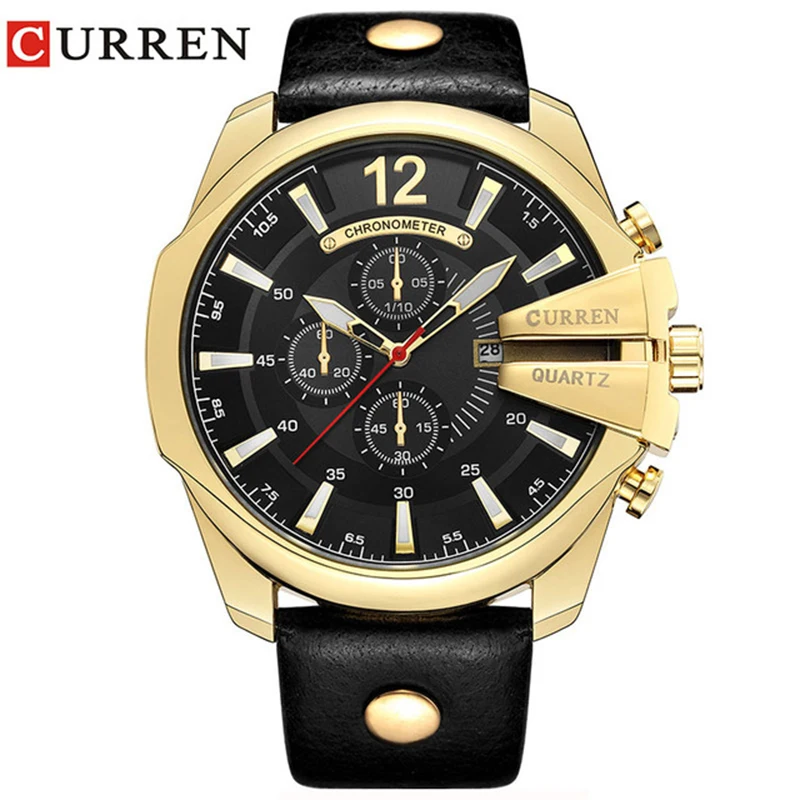 

Relogio Masculino CURREN Men Watches Drop Shipping Top Luxury Brand Watch Man Quartz Gold Watches Men Clock Men's Watch 8176