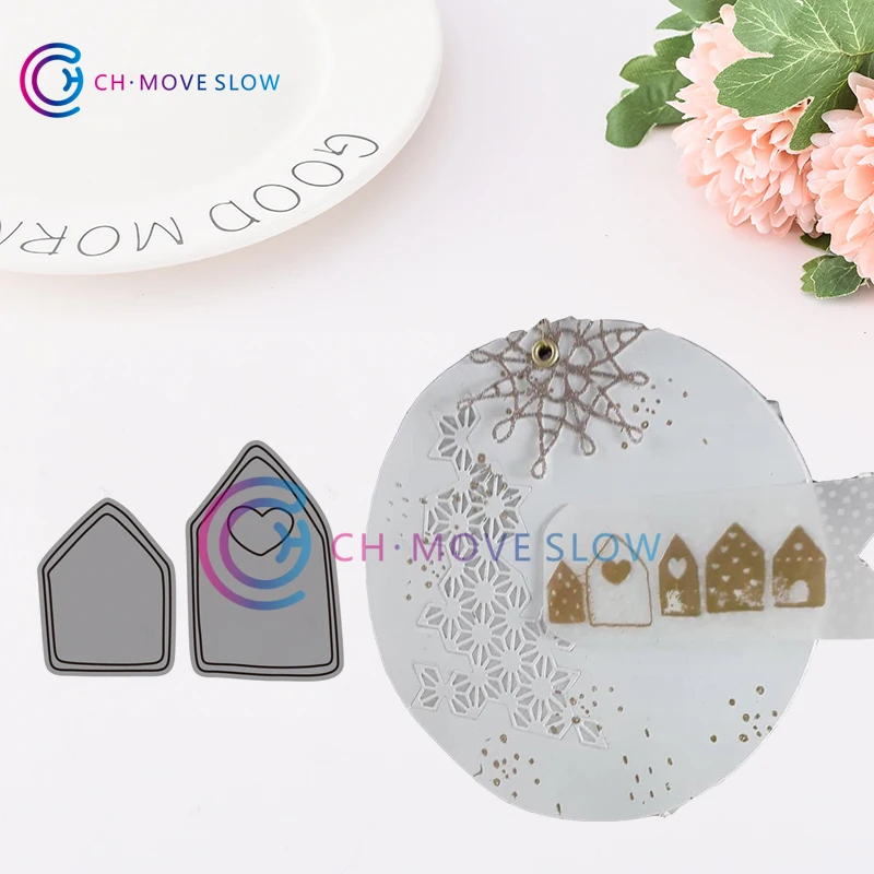 

2019 New Arrival CH House 3D Gift Stitched DIY Scrapbooking Stamps Craft Embossing Die Cut Making Stencil Template