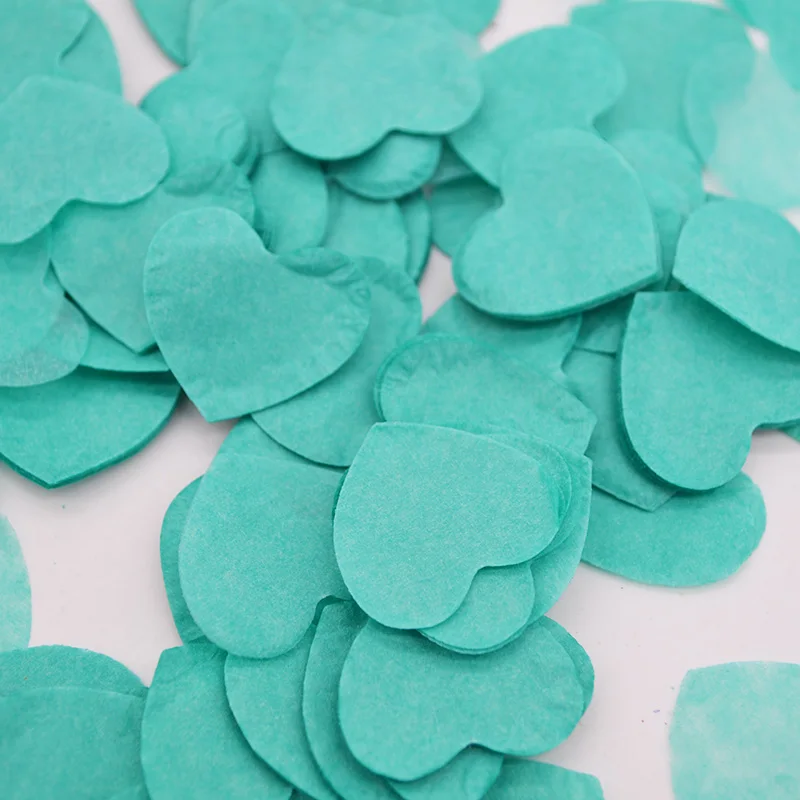 1000Pcs/bag Heart Shape Tissue Paper Confetti Wedding Party Throwing Supplies Artificial Paper Scrap Balloon Filling Accessories