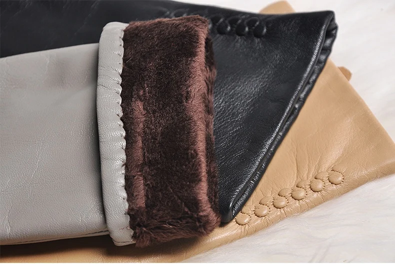 Высокое качество кожаные перчатки для женщин зимние замшевые перчатки XL L M S Guante de cuero 1 пара/лот
