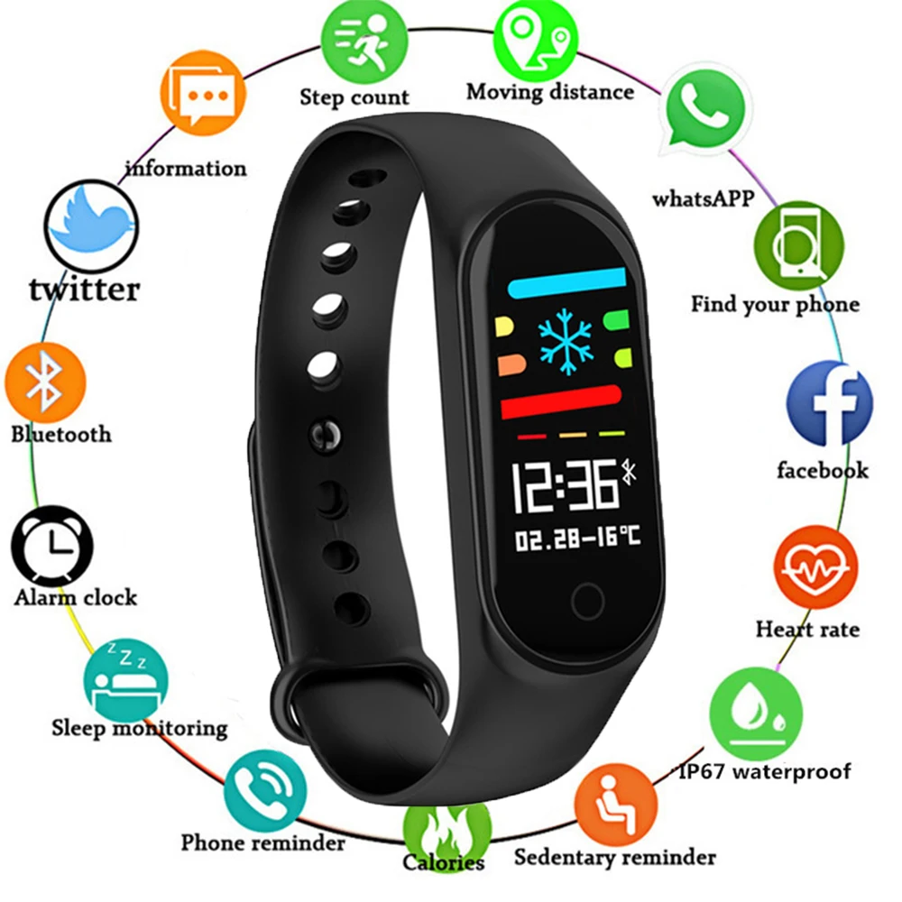 

M3S Fitness Bracelet Blood Pressure Heart Rate Monitor Smart Band Fitness Tracker Pedometer Wristband Smart Bracelet Smartwatch