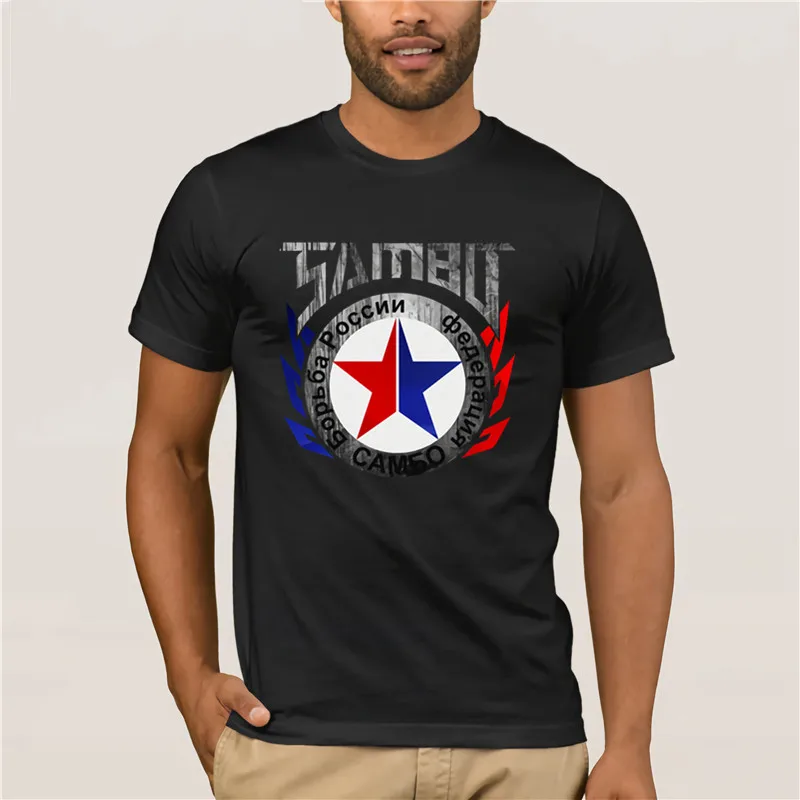 

Summer men's printed short-sleeved T-shirt top Sambo Men Custom Design Clothing Custom Printed T-Shirt Stretchy