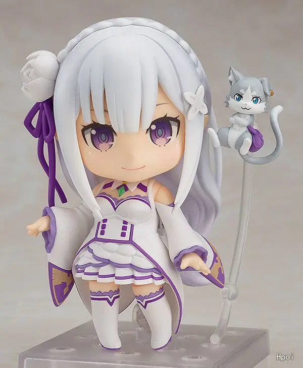 Аниме Re: жизнь в другом мире от zero Nendoroid 751 Эмилия каваи милые фигурки игрушки 10 см