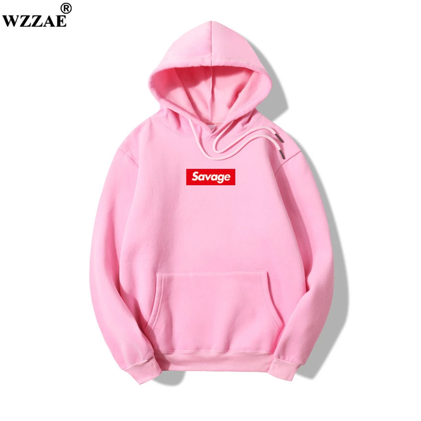 sudadera rosa savage