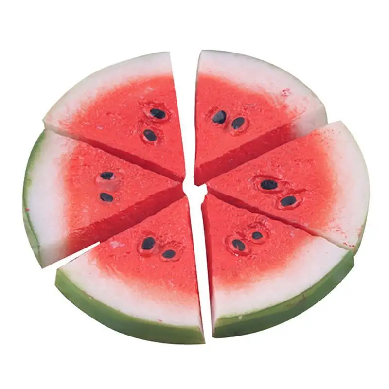 1/2/6/8/10pcs Small Artificial Watermelon Slices for Kitchen Home Decor, Artificial Fruits and Vegetables