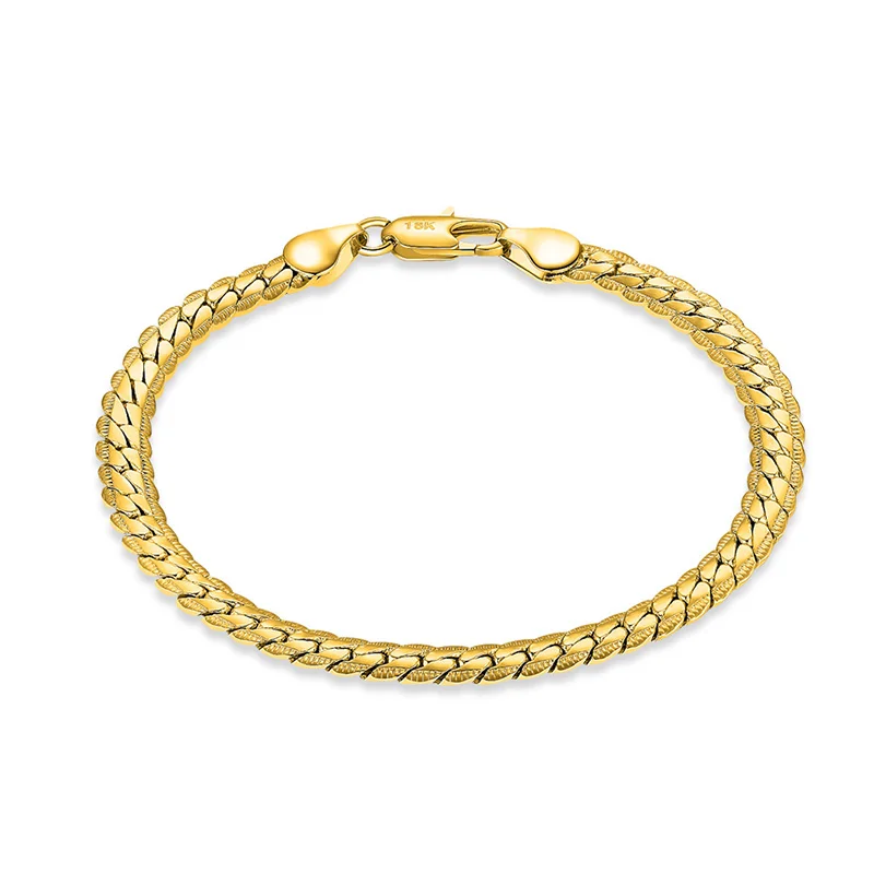 Роскошный Золотой Серебряный цвет медная цепочка мужской браслет в стиле хип-хоп минималистичный металлический браслет для мужчин хип-хоп нарукавная повязка ювелирные изделия Homme - Окраска металла: Gold