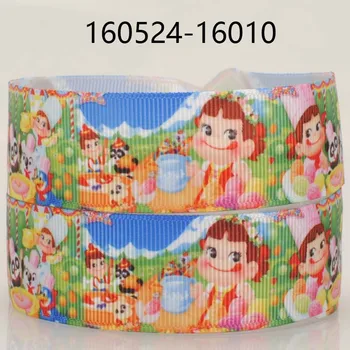 

9/16/25/38/50/75mm 50 yards 1 " 25mm new cute peko printed grosgrain/FOE tape cartoon ribbon DIY hairbow