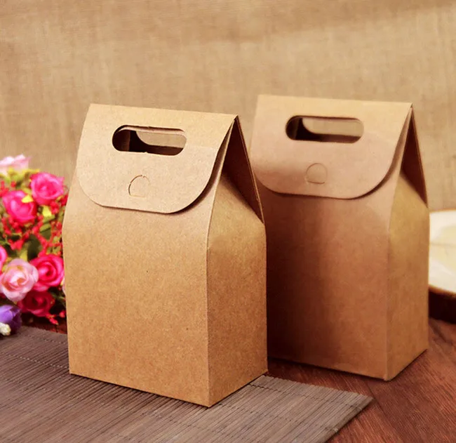Free Shipping 30PCS/LOT Kraft Paper Bag Cake Bag Biscuit Bag Party Gift