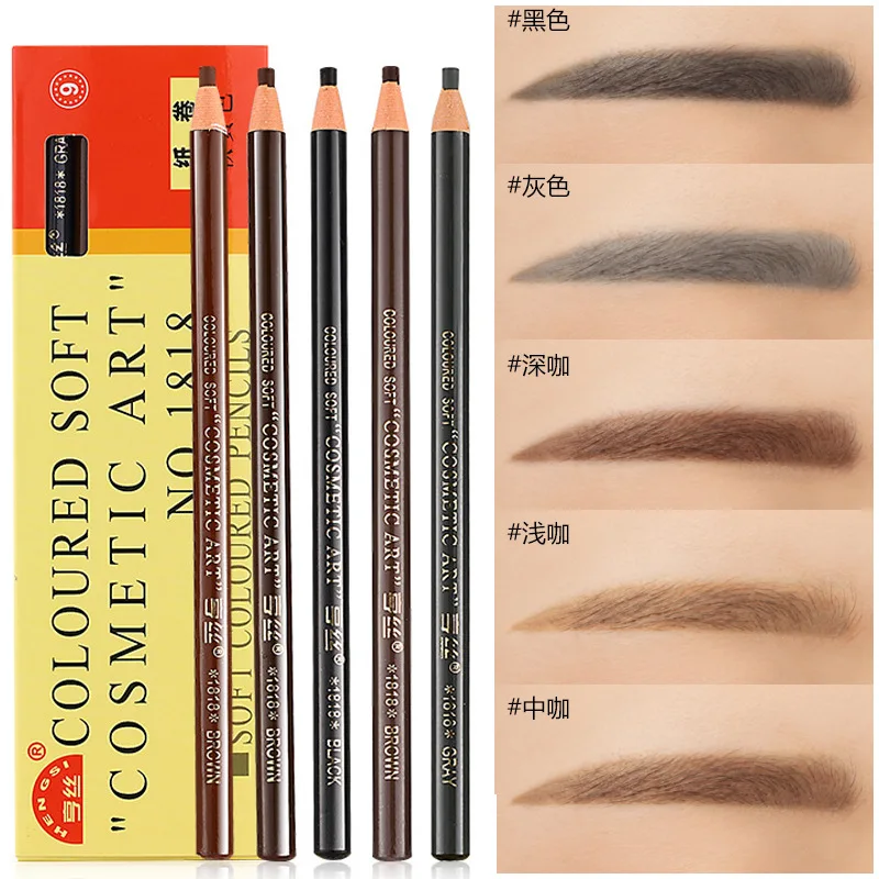 

1pc 5 Colors Eyebrow Pencil Makeup Waterproof Eye Brow Pen Dark Light Coffee Black Grey Sombrancelha Enhancer Lapis