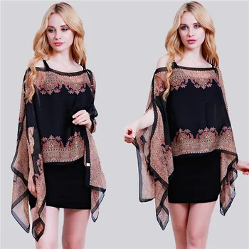 

Women Scarf Shawl Poncho Printed Sunscreen Scarf Sun Protection Shawl Beach Shawl Bikini Cover Soft Comfortable Hot Sale