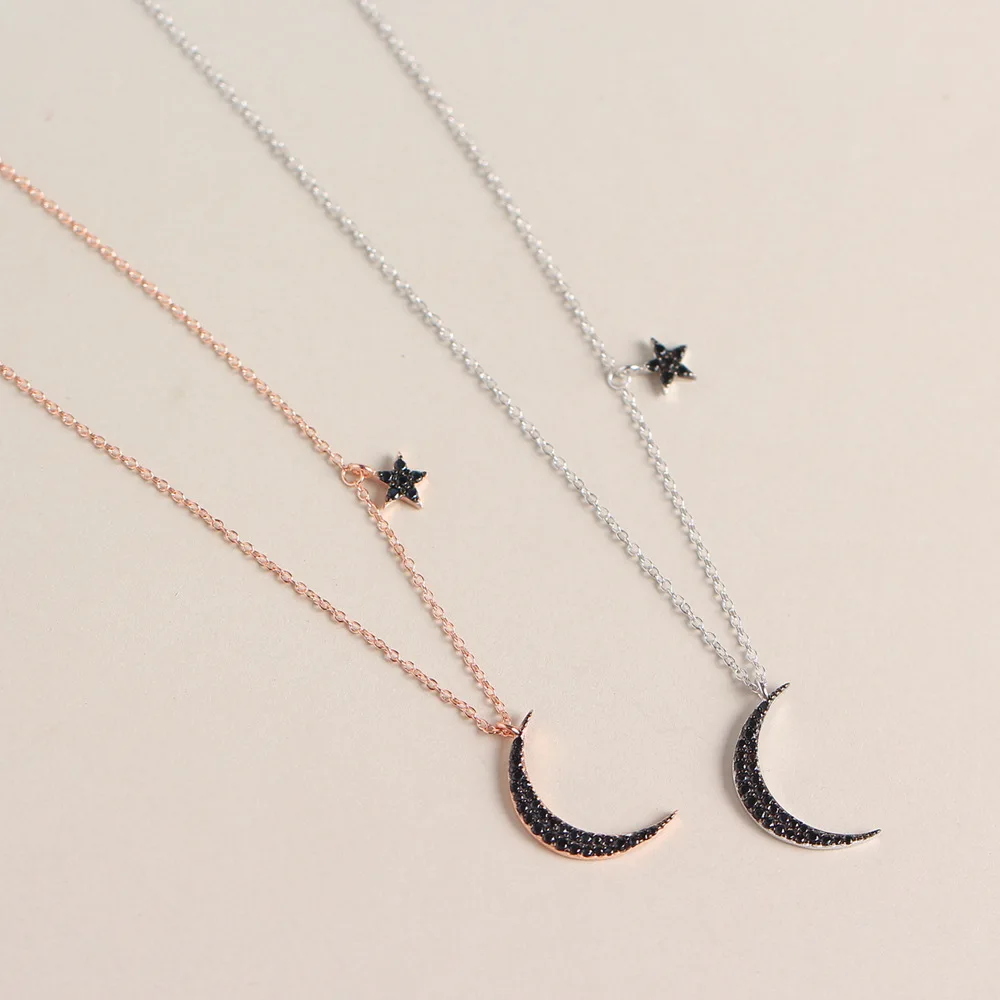 

Fashion Simple Star & Moon Pendant Necklace For Women New Bijoux Maxi Statement Necklaces Collier Fashion Jewelry