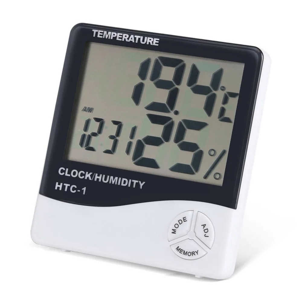 

Digital LCD Indoor Thermometer Hygrometer Temperature Humidity Meter with Alarm Clock Timer