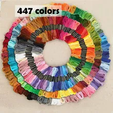 447/250 цветов Смешанные цвета хлопок вышивка нить наборы для DIY Вышивка крестиком шитье Skein ремесла 6 прядей 8 м шитье Skein