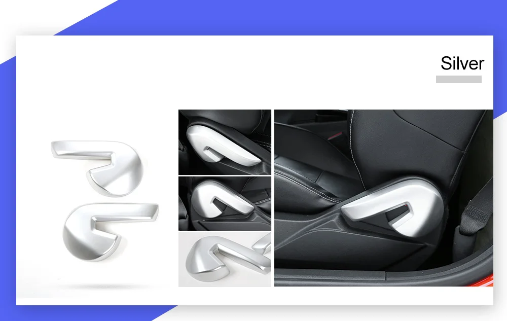 SHINEKA 2 шт. Новое поступление ABS внутреннее сиденье регулировка спинки ручка кнопка переключатель рамка Крышка отделка для Ford Mustang
