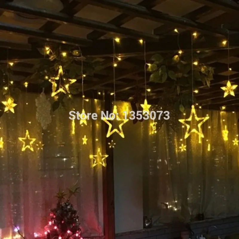 Star LED Light String Living Room Bedroom Valentines Day Nightclub KTV Party Decoration Lamps - warm white effect