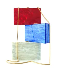 Цвет силы ужин посылка Леди жемчужина Света Случае Посылка одного плеча акрил сцепления коробка сумка