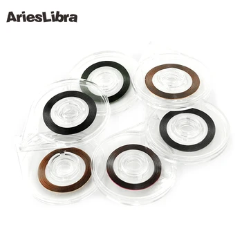 

AriesLibra 6pcs Gold Silver Wire Box With Stripping Tape Waves Line Nail Art Decoration Manicure Tool Nail Accessories