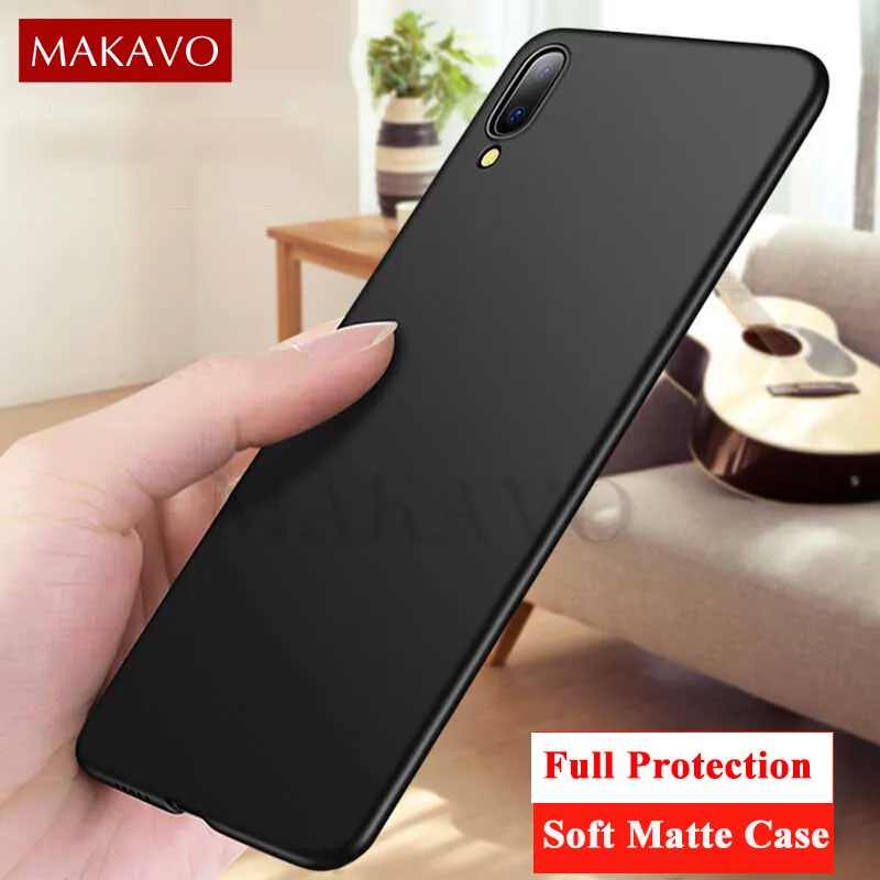 Чехол MAKAVO для Samsung Galaxy A7 2018 мягкий силиконовый матовый чехол с полной защитой A750F