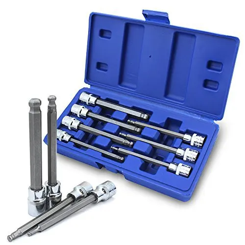 

Mainpoint Hot Sale 7 Piece 3/8 " Drive Extra Long Ball Bit Head Socket Metric Standard 3,4,5,6,7,8,10mm